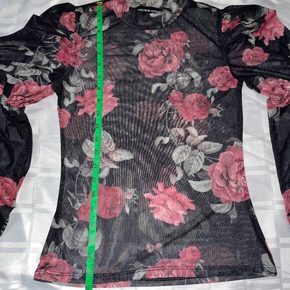 🎉 Bundle Deal: 4 for $20! 🎉 sheer floral top M - Picture 7 of 7